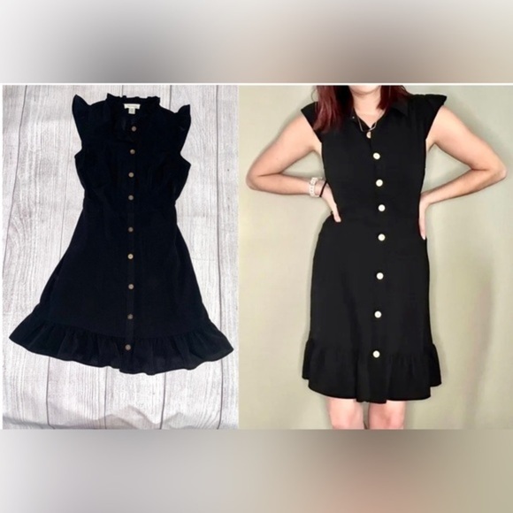 MONTEAU Los Angeles Women’s Black Button
Up Dress Size XS - Picture 1 of 13